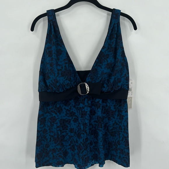 Amoressa Flower Fair Camellia Tankini Top Swimwear Floral Print Size 14 - Picture 4 of 13